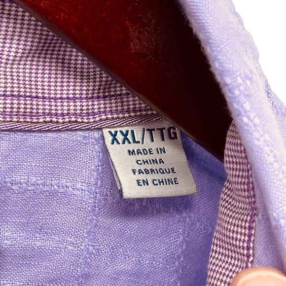 Tommy Bahama Mens 100% Linen (soft) Button Down Shirt Purple XXL 10633 - Picture 5 of 7